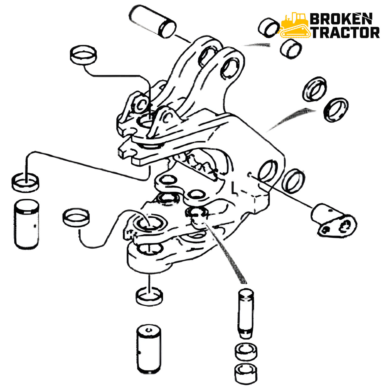 パーツ KOKI Case 580K & 580 Super K Pins, Bushings & Links | Broken Trac